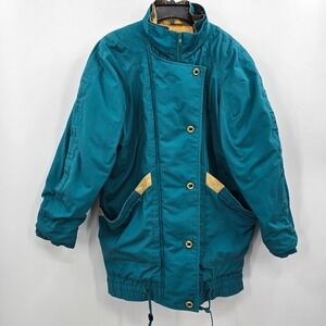 Vintage Jacket Womens M Be In The Current Seen Southwestern Trim Quilted Lined